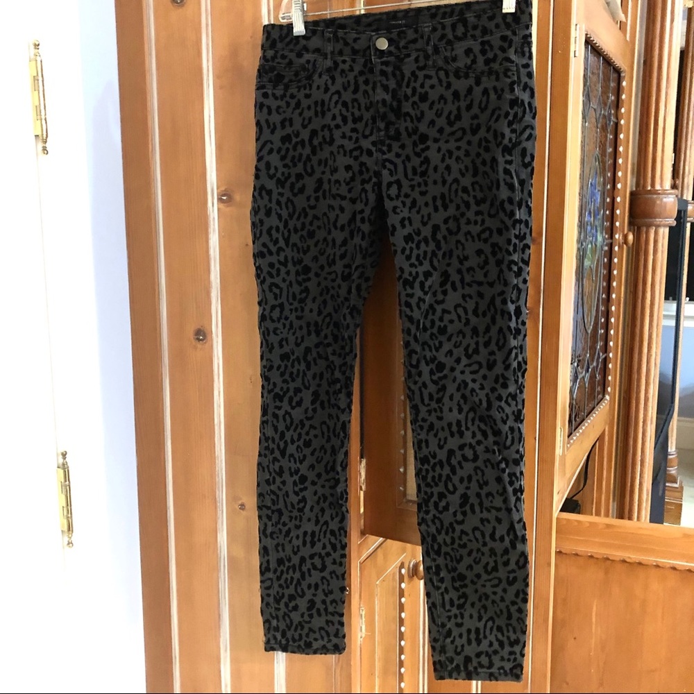 Forever 21 Velvet Leopard Spot Jeans